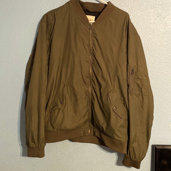 H&M Jackets & Coats Hm Bomber Jacket Green Poshmark